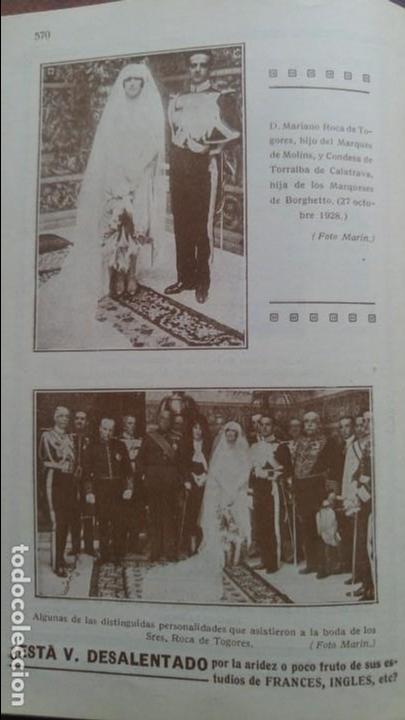 Sammeln von Zeitschriften und Zeitungen: BODA MARIANO ROCA DE TOGORES Y CONDESA DE TORRALVA DE CALATRAVA HOJA A&Ntilde;O 1928