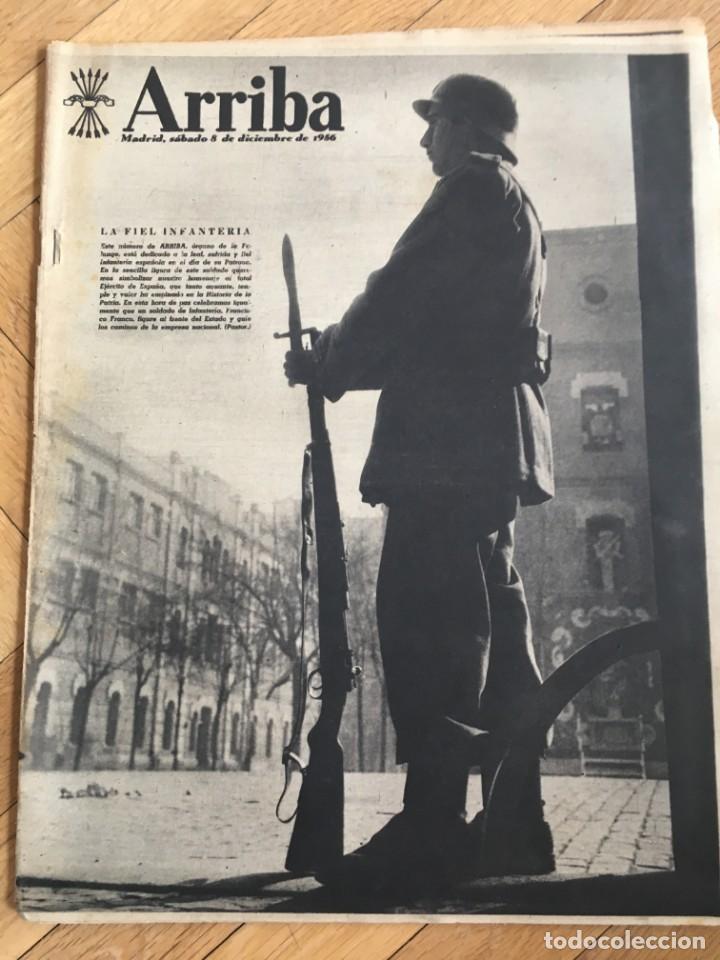 Coleccionismo de revistas y peri&oacute;dicos: ARRIBA (8-12-56) CUARTEL INFANTERIA CANCIONES EJERCITO ESPA&Ntilde;OL CAZADORES LEGION