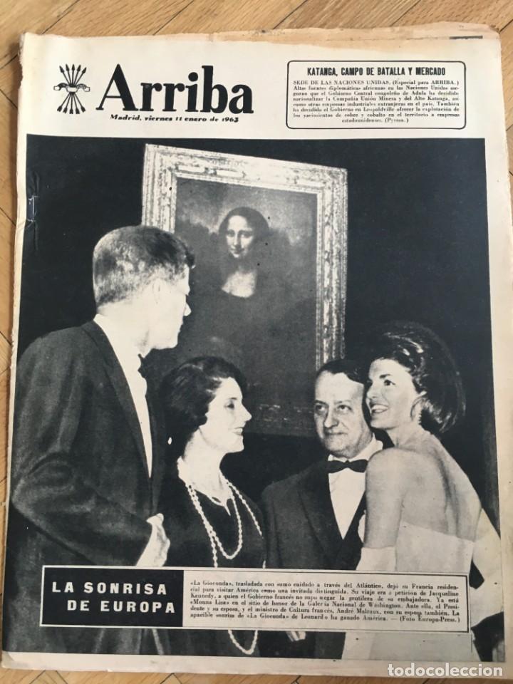 Sammeln von Zeitschriften und Zeitungen: ARRIBA (11-1-63) KATANGA GIOCONDA EN AMERICA TREN CORDOBA ESPA&Ntilde;A FRANCIA