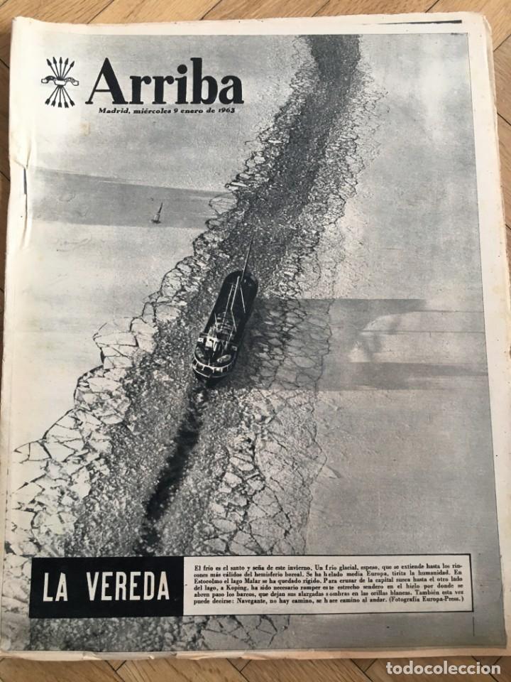 Sammeln von Zeitschriften und Zeitungen: ARRIBA (9-1-63) LA CAROLINA CORDOBA CUENCA GUADALQUIVIR MALAGA ESPA&Ntilde;A FRANCIA FUTBOL