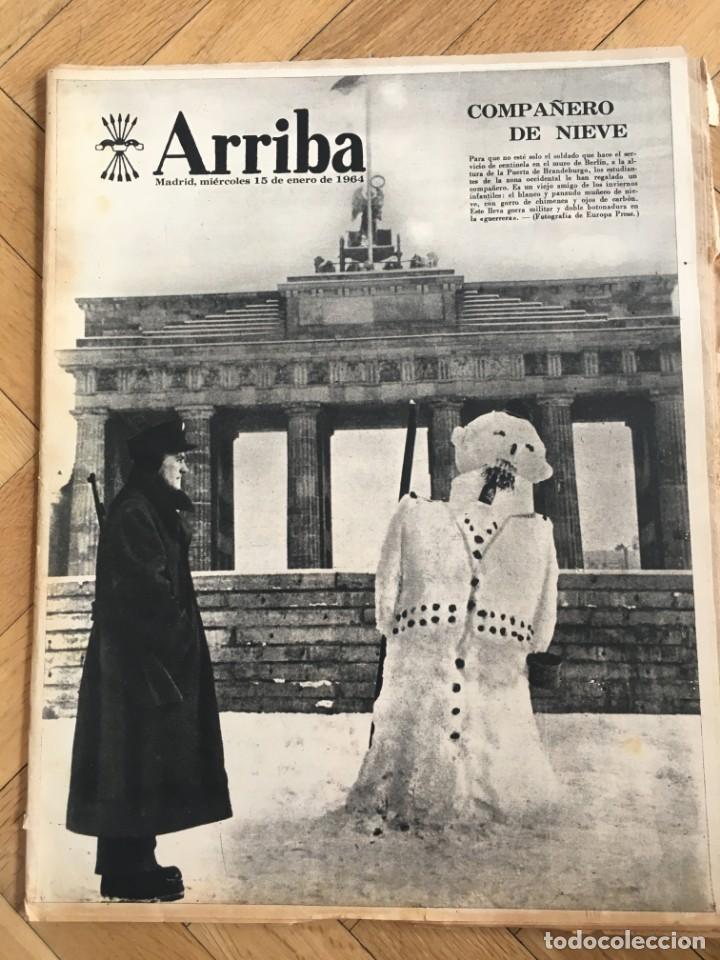 Sammeln von Zeitschriften und Zeitungen: ARRIBA (15-1-64) VIRGEN DEL MAR ALMERIA TERREMOTO GRANADA VALLE DE ARAN