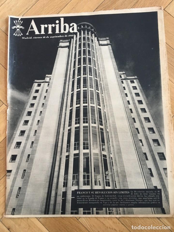 Sammeln von Zeitschriften und Zeitungen: ARRIBA (16-9-55) VIGO PALENCIA FALANGE ENRIQUE GRANADOS CILLERO
