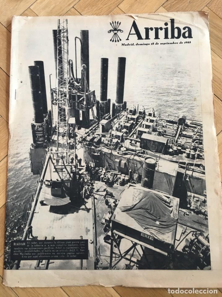 Sammeln von Zeitschriften und Zeitungen: ARRIBA(18-9-55)RADAR ARGENTINA ESCOMBRERAS ARMANDO PALACIO VALDES SIGUENZA SANTANDER ATHLETIC BILBAO
