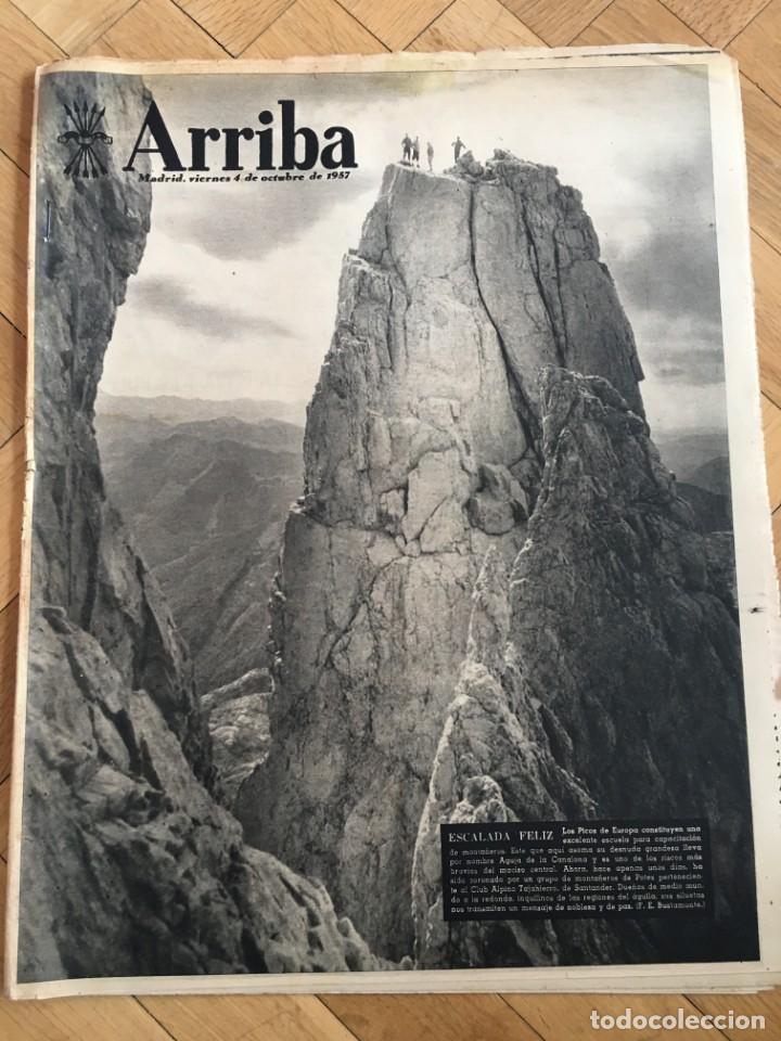Colecionismo de Revistas e Jornais: ARRIBA (4-10-57) PICOS DE EUROPA FERIA DE LUGO MADRID ZARAGOZA NAVALCARNERO CHINCHON