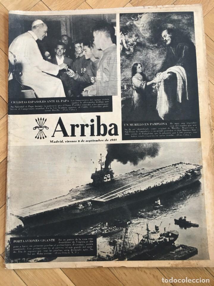 Sammeln von Zeitschriften und Zeitungen: ARRIBA(2-3-55)MURILLO CHICUELO MADRIGAL DE LAS ALTAS TORRES ITALIA SNIPES ZUMAYA DEVA ZARAUZ HERRERA