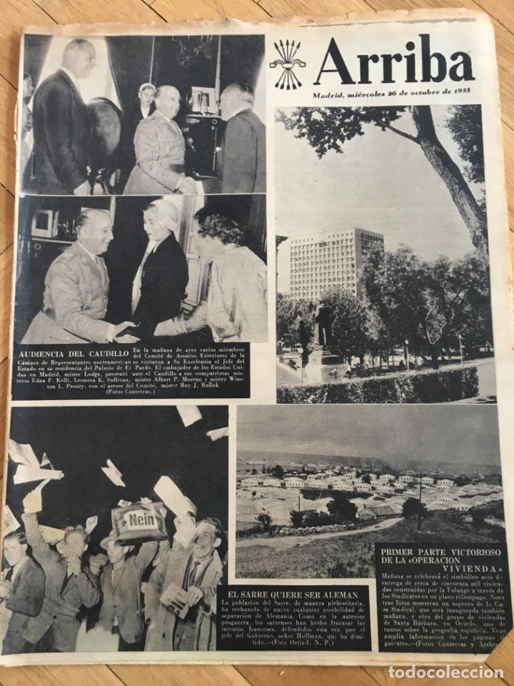 Colecionismo de Revistas e Jornais: ARRIBA(26-10-55)SANTA BARBARA OVIEDO PALMA DE MALLORCA QUINTANA DURANGO SAN BLAS ARGAMASILLA DE ALBA