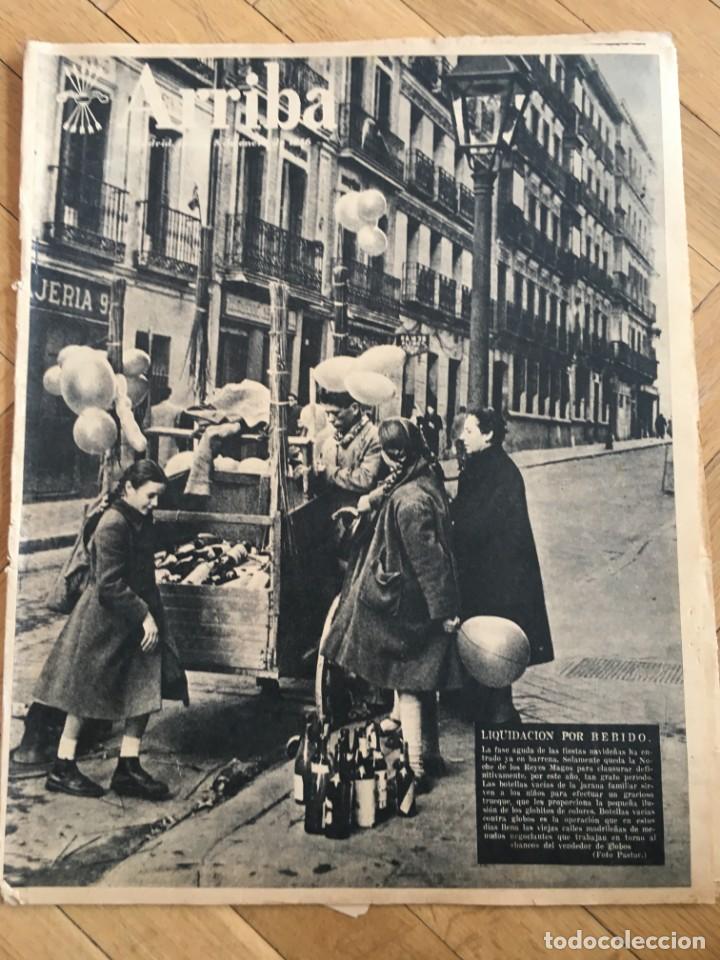 Coleccionismo de Revistas y Peri&oacute;dicos: ARRIBA (5-1-56) MADRID MIGUEL MOYA MENENDEZ PELAYO ORTEGA MUNILLA PUERTO PAJARES SAN LORENZO