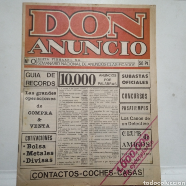 anuncio. semanario nacional. numero 0. 1980 Buy Other modern magazines newspapers todocoleccion
