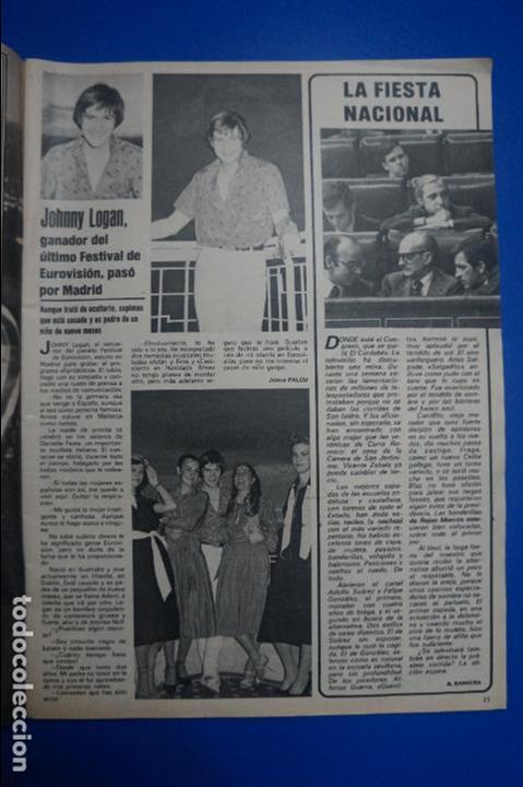 Coleccionismo de Revistas y Peri&oacute;dicos: RECORTE REPORTAJE CLIPPING DE JOHNNY LOGAN Y LA FIESTA NACIONAL REVISTA SEMANA N&ordm; 2104 PAG 15