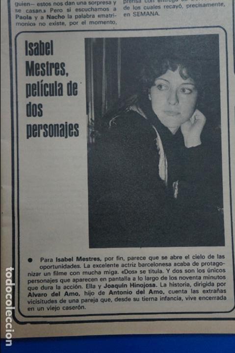 Coleccionismo de Revistas y Peri&oacute;dicos: RECORTE REPORTAJE CLIPPING DE ISABEL MESTRES REVISTA SEMANA N&ordm; 2104 PAG 19