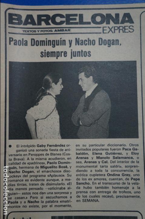 Coleccionismo de Revistas y Peri&oacute;dicos: RECORTE REPORTAJE CLIPPING DE PAOLA DOMINGU&Iacute;N Y NACHO DOGAN REVISTA SEMANA N&ordm; 2104 PAG 18