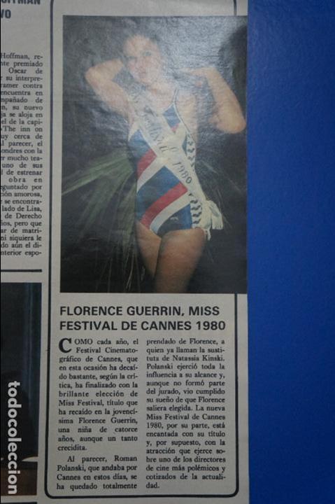 Coleccionismo de Revistas y Peri&oacute;dicos: RECORTE REPORTAJE CLIPPING DE MISS FESTIVAL DE CANNES FLORENCE GUERRIN REVISTA SEMANA N&ordm; 2104 PAG 45