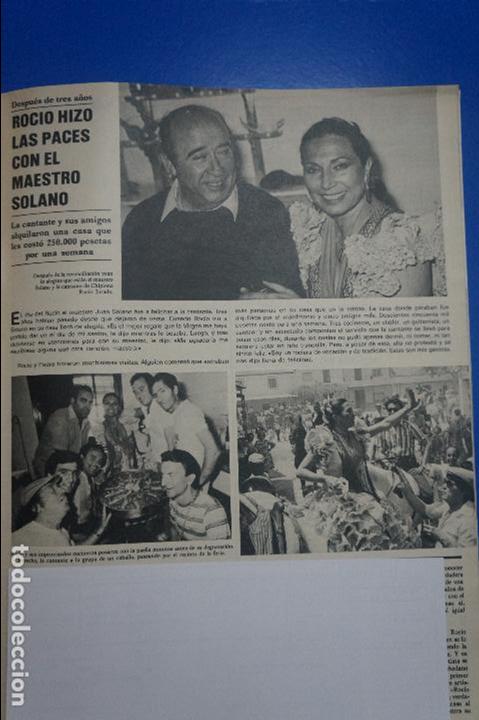 Coleccionismo de Revistas y Peri&oacute;dicos: RECORTE REPORTAJE CLIPPING DE ROCIO JURADO REVISTA SEMANA N&ordm; 2104 PAG 93