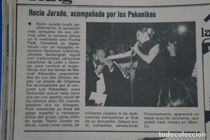 Coleccionismo de Revistas y Peri&oacute;dicos: RECORTE REPORTAJE CLIPPING DE ROCIO JURADO REVISTA SEMANA N&ordm; 2104 PAG 98