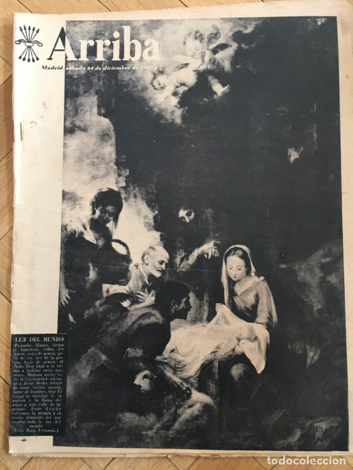 Sammeln von Zeitschriften und Zeitungen: ARRIBA (24-12-55) NAVIDAD REAL MADRID PARTIZAN BELGRADO PUBLICIDAD ANUNCIO ANIS CASTELLANA