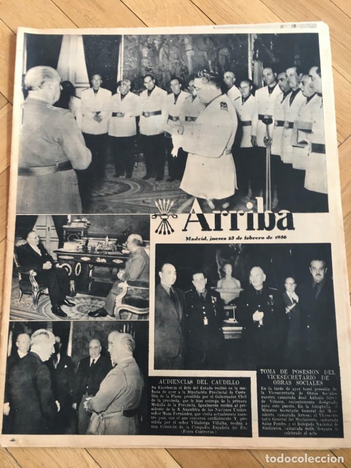 Sammeln von Zeitschriften und Zeitungen: ARRIBA (23-2-56) LALI RIDRUEJO LOUIS RENAULT MALLORCA CLUB ALPINO HIBERNIAN REIMS REINOSA