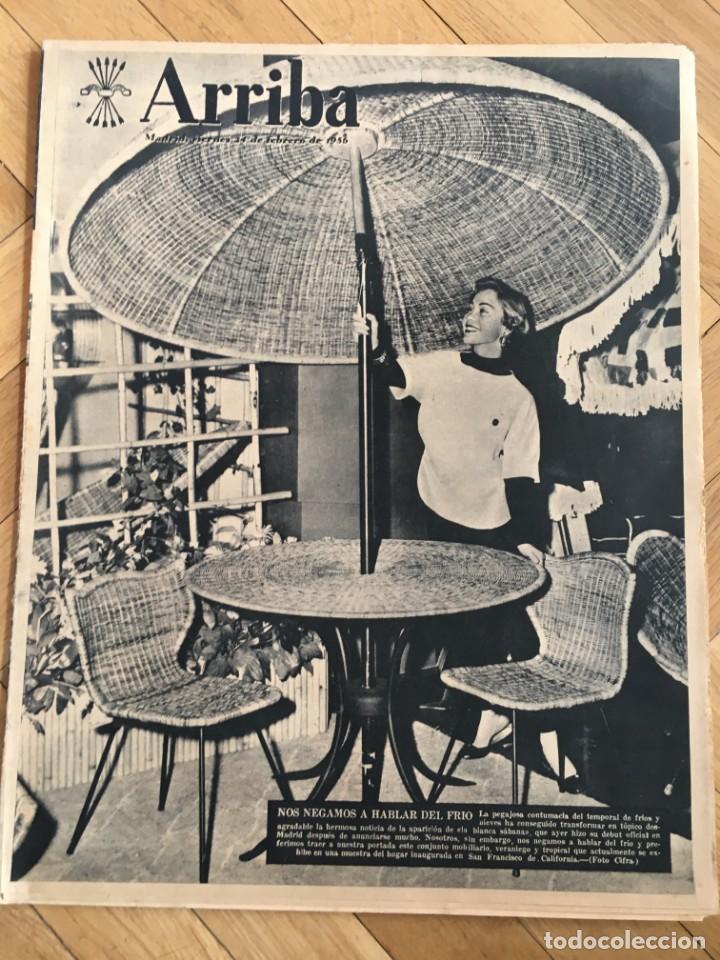 Sammeln von Zeitschriften und Zeitungen: ARRIBA (24-2-56) PUERTO CORU&Ntilde;A TOROS DE GUISANDO MONASTERIO DE JERONIMOS