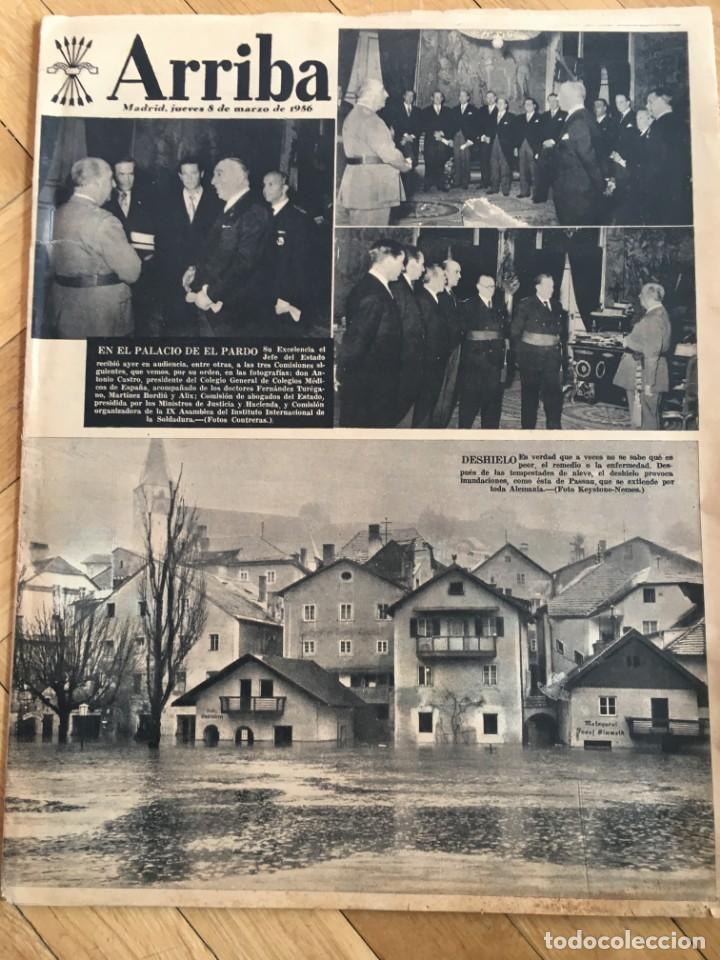 Sammeln von Zeitschriften und Zeitungen: ARRIBA (8-3-56) PASSAU GARCIA SERRANO CALATA&Ntilde;AZOR SULTAN BEN YASEF