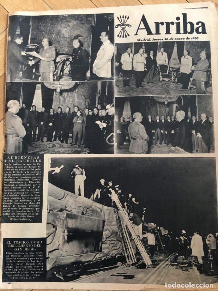 Sammeln von Zeitschriften und Zeitungen: ARRIBA (26-1-56) CORTINA DAMPEZZO CASA DE FATH BALONCESTO EN ARANJUEZ LITRI