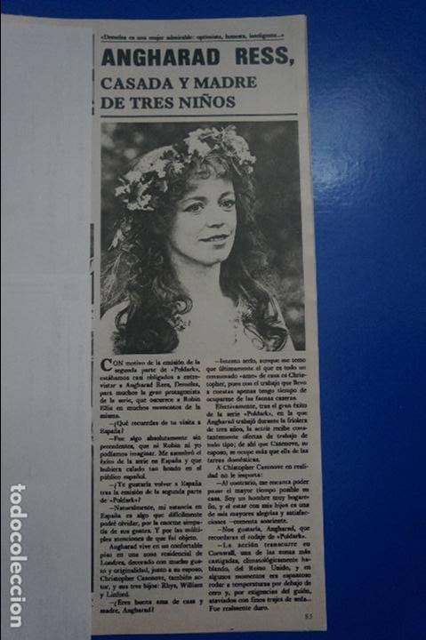 Coleccionismo de Revistas y Peri&oacute;dicos: RECORTE REPORTAJE CLIPPING DE ANGHARAD RESS REVISTA SEMANA N&ordm; 2098 PAG 83 L53