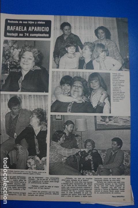 Coleccionismo de Revistas y Peri&oacute;dicos: RECORTE REPORTAJE CLIPPING DE RAFAELA APARICIO REVISTA SEMANA N&ordm; 2097 PAG 11 L53