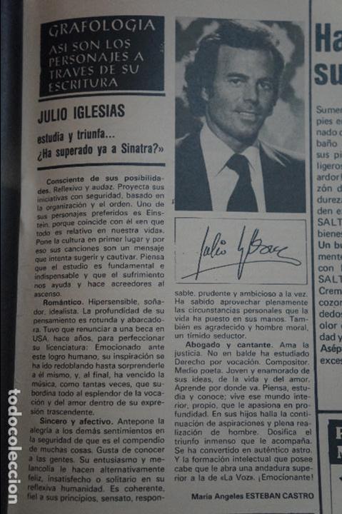 Coleccionismo de Revistas y Peri&oacute;dicos: RECORTE REPORTAJE CLIPPING DE JULIO IGLESIAS REVISTA SEMANA N&ordm; 2097 PAG 107 L53