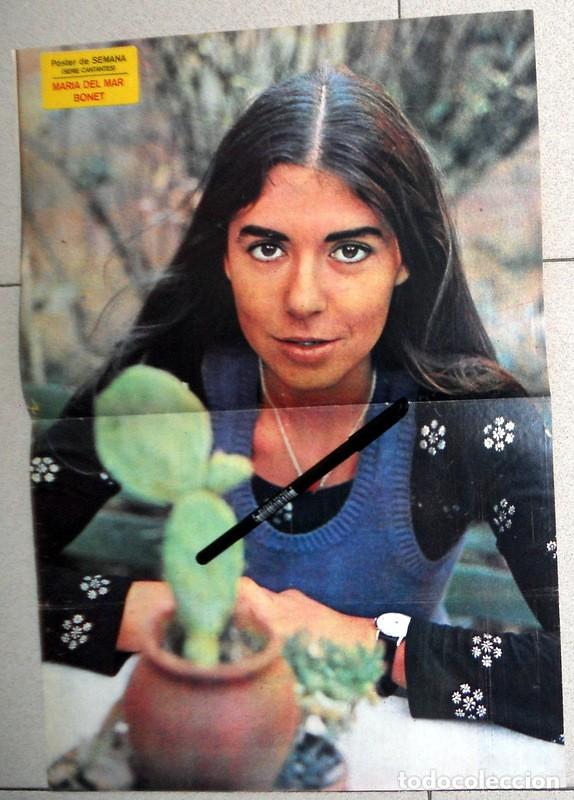 Coleccionismo de Revistas y Peri&oacute;dicos: POSTER ANTIGUO REVISTA SEMANA. MARIA DEL MAR BONET - SERIE CANTANTES - A&ntilde;os 70