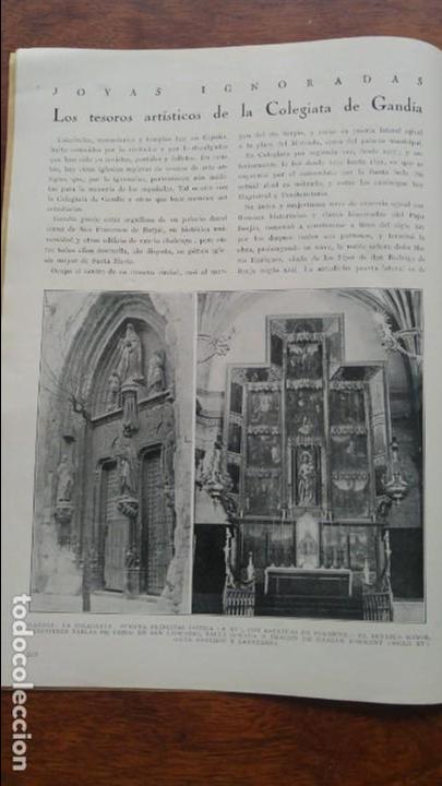 Collezionismo di Riviste e Giornali: LOS TESOROS ARTISTICOS DE LA COLEGIATA DE GANDIA/ CENTELLAS /CASPE/VUELO MADRID-MANILA REVISTA 1926
