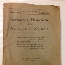 Coleccionismo de Revistas y Periódicos: SERMONES HISTORICOS DE LA SEMANA SANTA, AVILA 1940. NUESTRA REVISTA