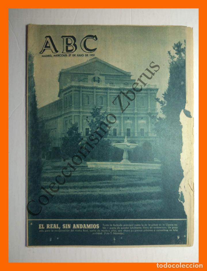 Coleccionismo de Revistas y Peri&oacute;dicos: ABC 27 Julio 1955 - Milagro en Monasterio madrile&ntilde;o de La Encarnaci&oacute;n; Banco Espa&ntilde;ol de Cr&eacute;dito