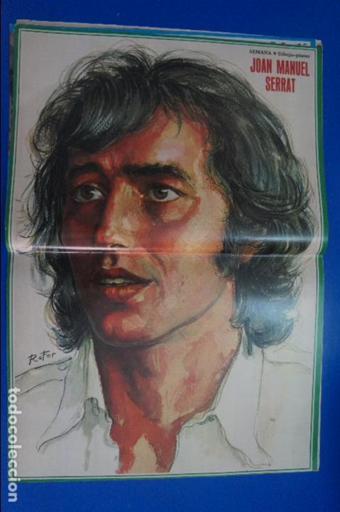 Coleccionismo de Revistas y Peri&oacute;dicos: RECORTE REPORTAJE CLIPPING DE POSTER JOAN MANUEL SERRAT REVISTA SEMANA N&ordm; 2093 PAG 49 Y 50 L53