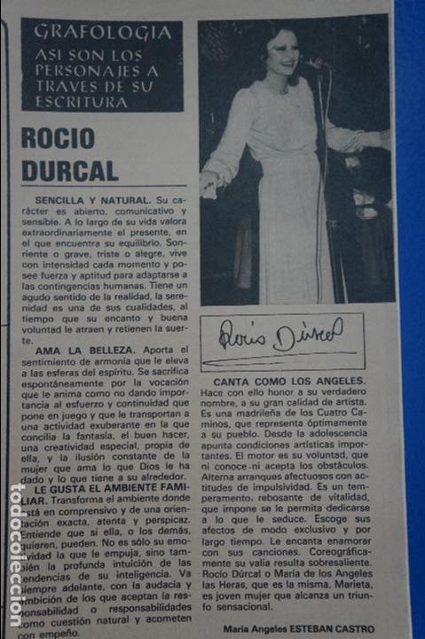 Coleccionismo de Revistas y Peri&oacute;dicos: RECORTE REPORTAJE CLIPPING DE ROC&Iacute;O DURCAL REVISTA SEMANA N&ordm; 2092 PAG 97 L 49