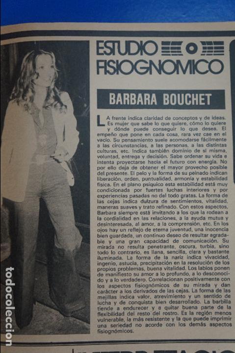 Coleccionismo de Revistas y Peri&oacute;dicos: RECORTE REPORTAJE CLIPPING DE BARBARA BOUCHET REVISTA SEMANA N&ordm; 2091 PAG 83 L 49