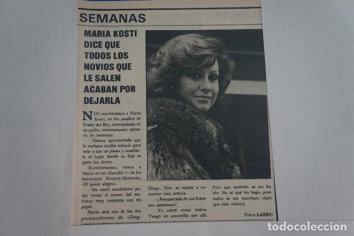 Coleccionismo de Revistas y Peri&oacute;dicos: RECORTE REPORTAJE CLIPPING DE MARIA KOSTI REVISTA SEMANA N&ordm; 2089 PAG 33 L 49