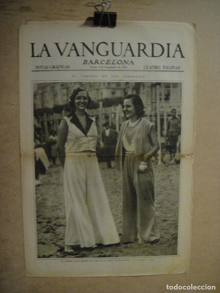 Coleccionismo de revistas y peri&oacute;dicos: notas graficas la vanguardia 1931 - fiesta mayor de vilafranca , valls , laredo , portugalete