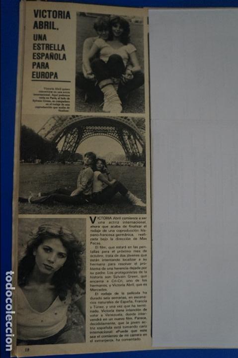 Coleccionismo de Revistas y Peri&oacute;dicos: RECORTE REPORTAJE CLIPPING DE VICTORIA ABRIL REVISTA SEMANA N&ordm; 2115 PAG 18