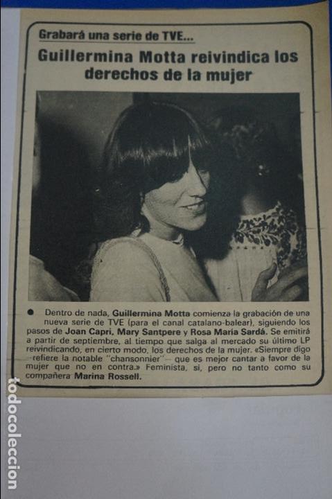 Coleccionismo de Revistas y Peri&oacute;dicos: RECORTE REPORTAJE CLIPPING DE GUILLERMINA MOTA REVISTA SEMANA N&ordm; 2108 PAG 17 L60