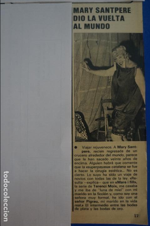 Coleccionismo de Revistas y Peri&oacute;dicos: RECORTE REPORTAJE CLIPPING DE MARY SANTPERE REVISTA SEMANA N&ordm; 2108 PAG 17 L60