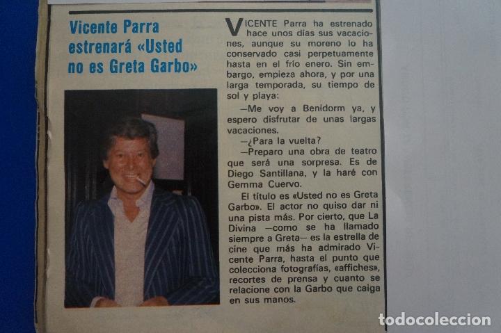 Coleccionismo de Revistas y Peri&oacute;dicos: RECORTE REPORTAJE CLIPPING DE VICENTE PARRA USTED NO ES GRETA REVISTA SEMANA N&ordm; 2108 PAG. 28. L60