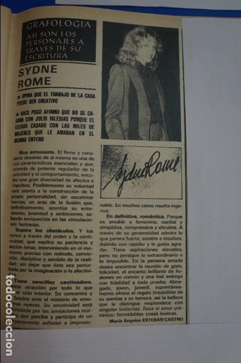 Coleccionismo de Revistas y Peri&oacute;dicos: RECORTE REPORTAJE CLIPPING DE SYDNE ROME REVISTA SEMANA N&ordm; 2108 PAG 97 L60