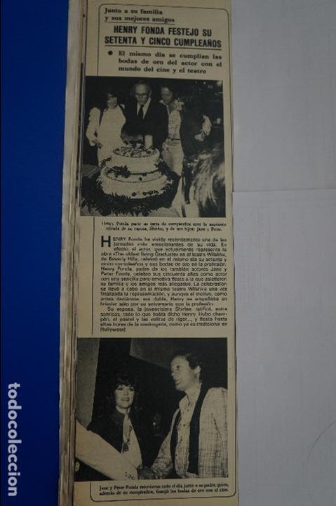 Coleccionismo de Revistas y Peri&oacute;dicos: RECORTE REPORTAJE CLIPPING DE HENRY FONDA REVISTA SEMANA N&ordm; 2105 PAG 32 L60