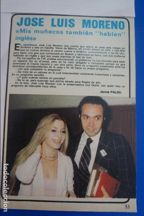 Coleccionismo de Revistas y Peri&oacute;dicos: RECORTE REPORTAJE CLIPPING DE JOSE LUIS MORENO REVISTA SEMANA N&ordm; 2105 PAG 53 L60