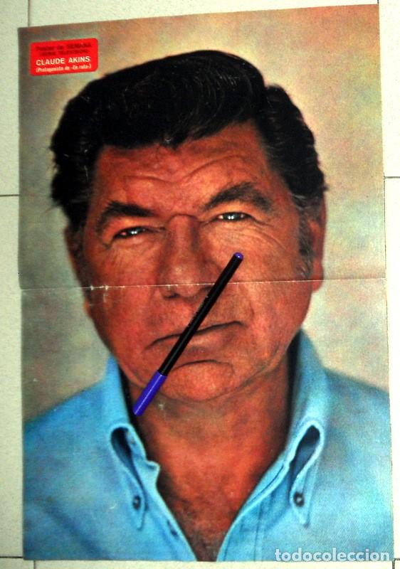 Coleccionismo de Revistas y Peri&oacute;dicos: POSTER ANTIGUO REVISTA SEMANA. CLAUDE AKINS - EN RUTA - SERIE TELEVISION - A&ntilde;os 70