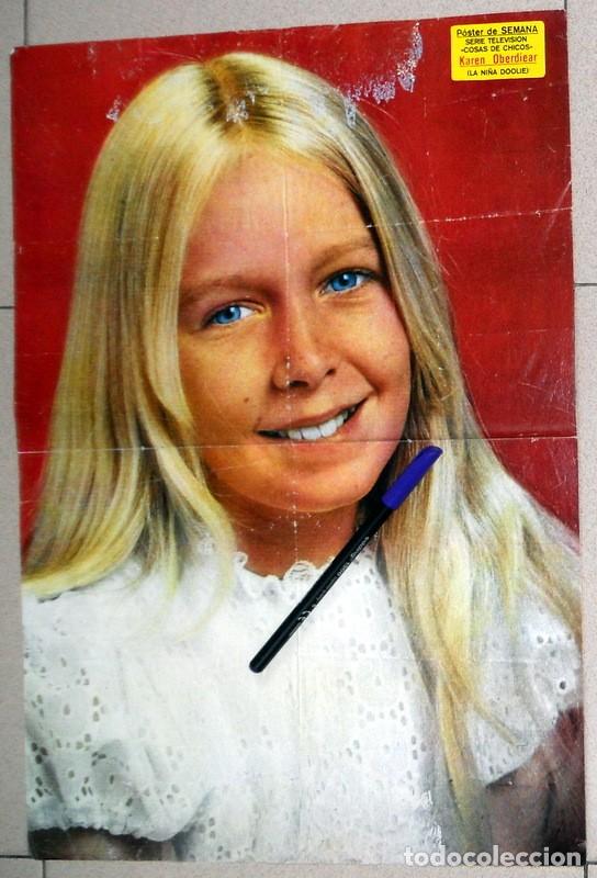 Coleccionismo de Revistas y Peri&oacute;dicos: POSTER ANTIGUO REVISTA SEMANA. KAREN OBERDIEAR - COSAS DE CHICOS - SERIE TELEVISION - A&ntilde;os 70