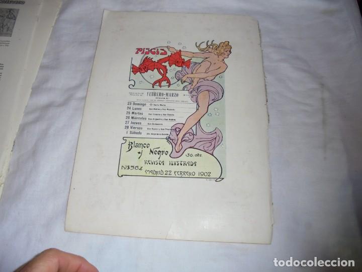 Coleccionismo de Revistas y Peri&oacute;dicos: PISCIS FEBRERO-MARZO SEMANA 8&ordf;. ILUSTRA VARELA/SECCION RECREATIVAHOJA DE REVISTA BLANCO Y NEGRO 1902