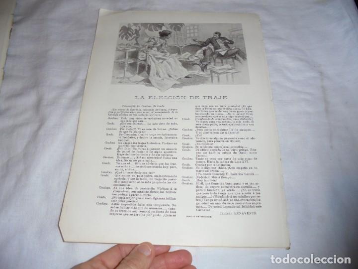 Coleccionismo de Revistas y Peri&oacute;dicos: LA ELECCION DEL TRAJE JACINTO BENAVENTE DIBUJO REGIDOR.HOJA DE REVISTA BLANCO Y NEGRO 1902