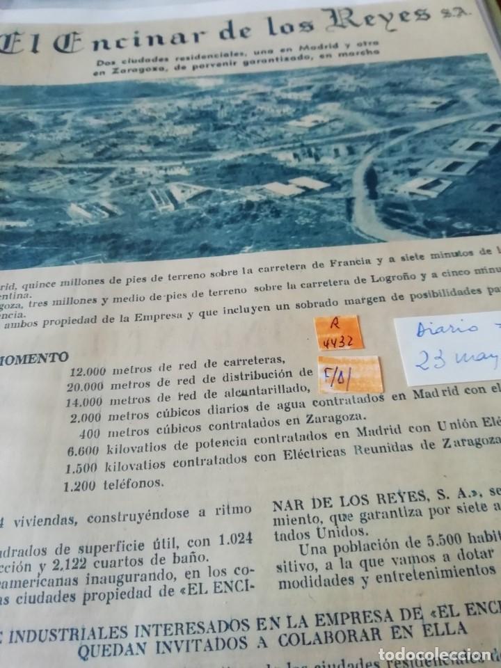 Coleccionismo de Revistas y Peri&oacute;dicos: Anuncio de urbanizaci&oacute;n Encinar de los Reyes en Madrid y Zaragoza en 1957 recorte (R4432) de ABC