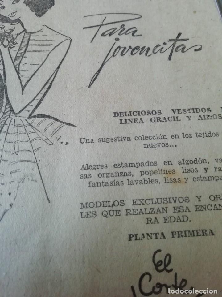 Coleccionismo de Revistas y Peri&oacute;dicos: Anuncio de El Corte Ingl&eacute;s de 1957 en recorte (R4443) de diario ABC de ese a&ntilde;o