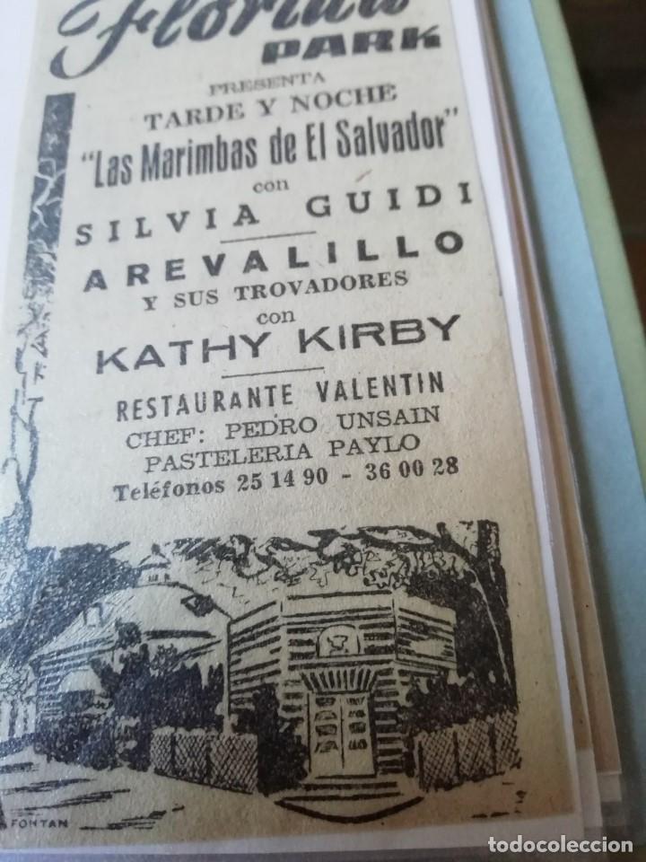 Coleccionismo de Revistas y Peri&oacute;dicos: Anuncio de sala fiestas Florida Park de Madrid en 1957 en recorte (R4436) de diario ABC de ese a&ntilde;o