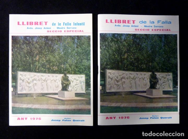 Collection Magazines and Newspapers: 2 LLIBRETS DE LA FALLAS AVDA. JOS&Eacute; ANTONIO - MESTRE SERRANO SECCIO ESPECIAL. VALENCIA 1976